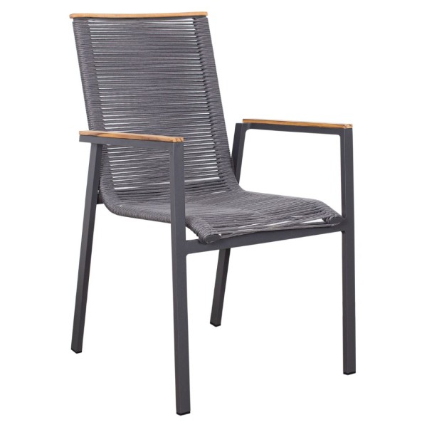 Dining Stapel-Sessel Alicante - 2er Set - Anthrazit