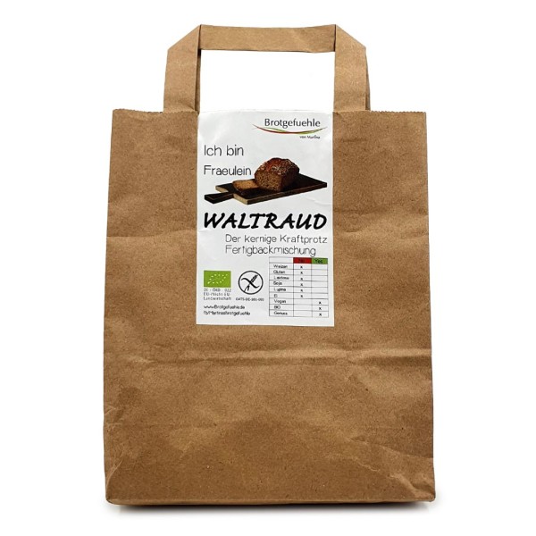 Fraeulein Waltraud - glutenfreie, vegane Bio-Brotbackmischung