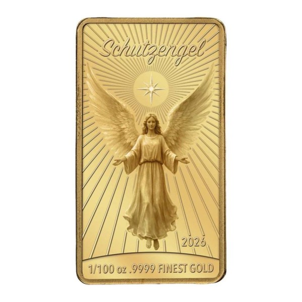 Goldbarren Schutzengel mit Geschenkkarte