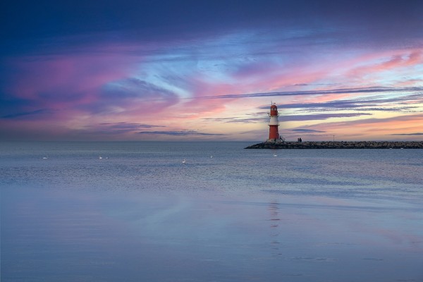 Wandbild Ostsee - Der Rote Leuchtturm (Motiv DMOS17)