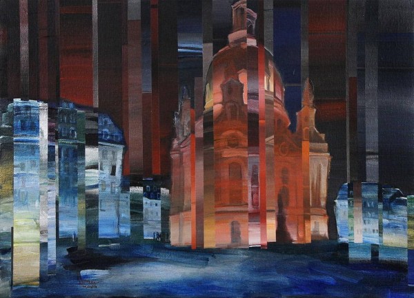 André Ismer - Frauenkirche mit Neumarkt - Originalgemälde