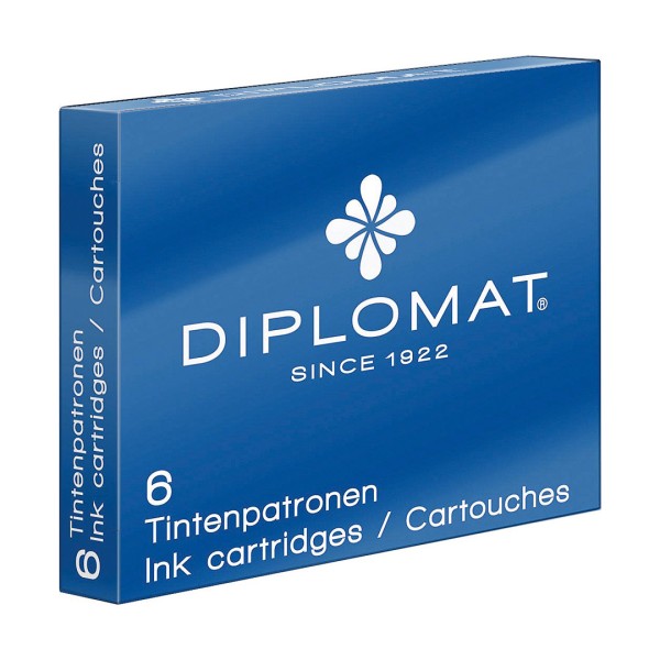 Diplomat - Standardpatronen blau 6 Stück