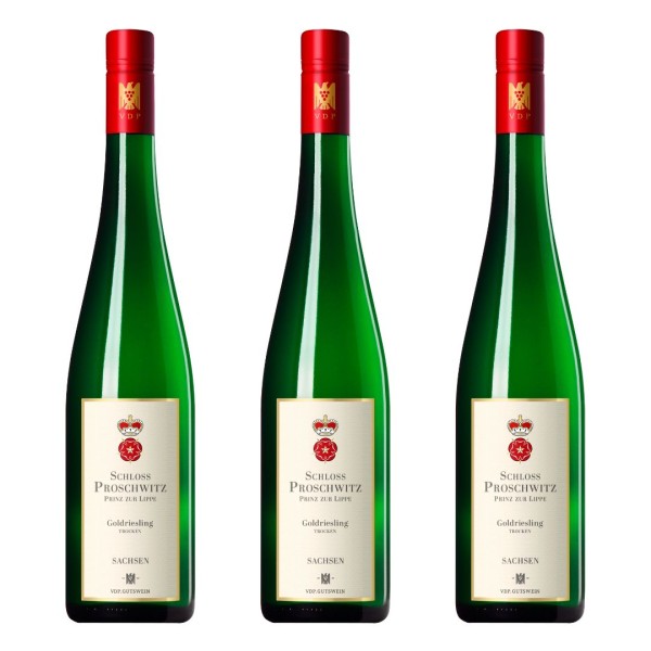 Schloss Proschwitz - 3er Set - Goldriesling trocken - Weißwein
