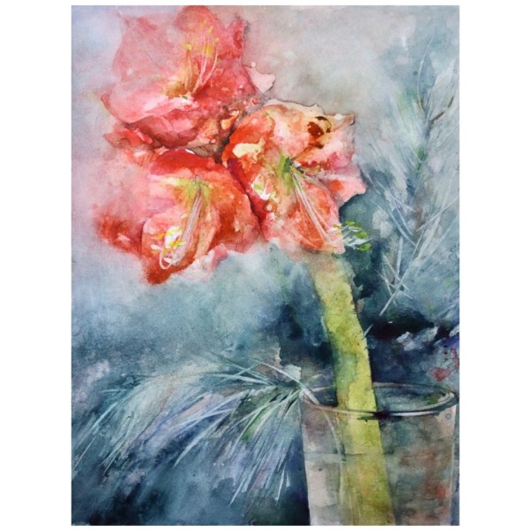 Aquarell - Amaryllis 2