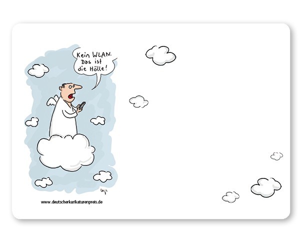 Frühstücksbrett Kein WLan im Himmel