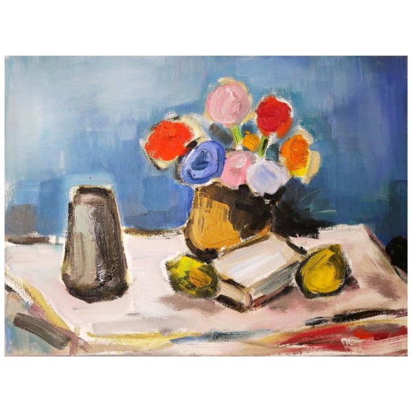 Olaf Amberg - Blumenstrauß mit Zitronen - Originalgemälde