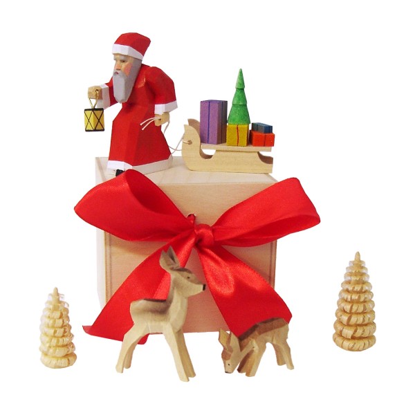 Geschenkbox rot - Weihnachtsmann