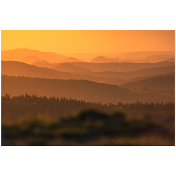 Wandbild Zittauer Gebirge - Blick von der Lausche in die Sächsische Schweiz (Motiv LV37)
