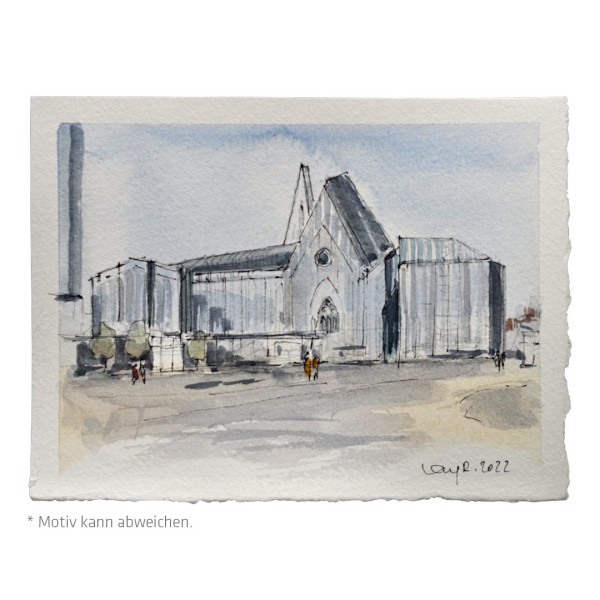 Marc-M.J. Wolff-Rosenkranz Aquarell - Neue Pauline Leipzig