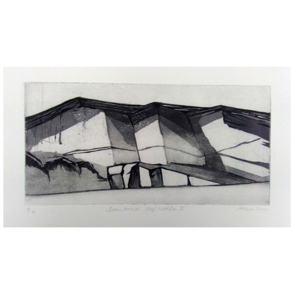 Anne Kern Grafik - Steinbruch Wehlen
