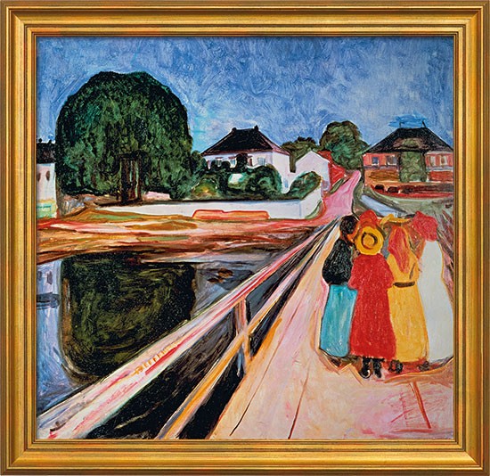 Edvard Munch: Bild Mädchengruppe auf einer Brücke (1902)