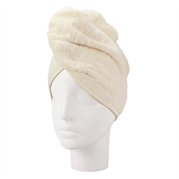 MÖVE - Wellness Turban mit Knopfverschluss - 27x67 cm, nature