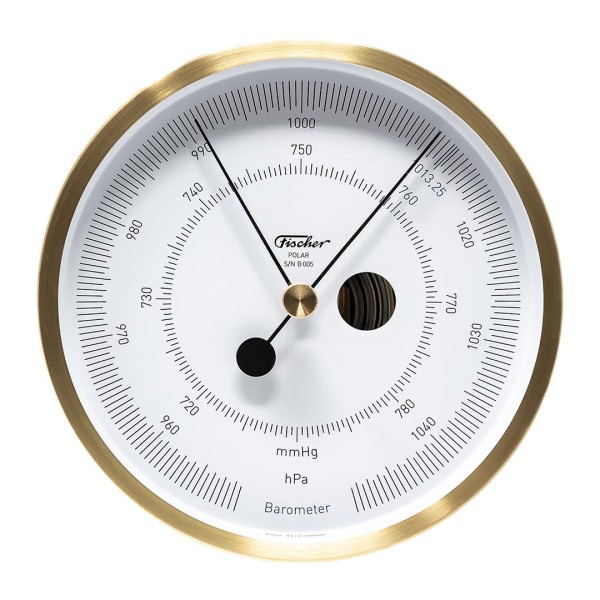 Fischer POLAR Barometer Messing gebürstet