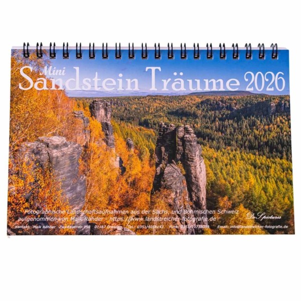 Tischkalender 2026 - Mini Sandsteinträume