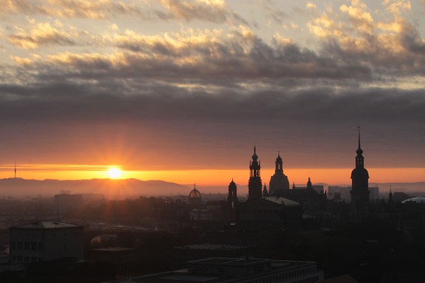 Wandbild - Sonnenaufgang in Dresden (Motiv CS38)