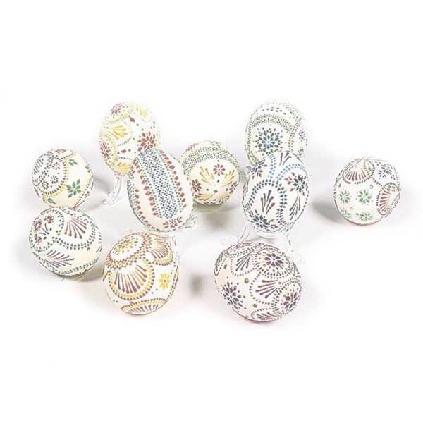 Sorbische Ostereier 3er Set - Bossiertechnik