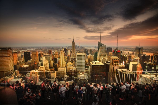 Wandbild New York - Abendstimmung beim Sonnenuntergang (Motiv JR04)
