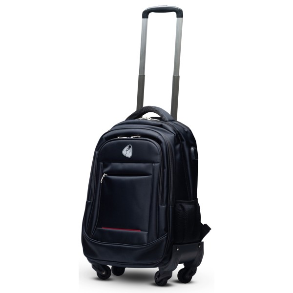 BLITZER Business-Rucksack mit Trolley-Funktion - 60 Liter - schwarz