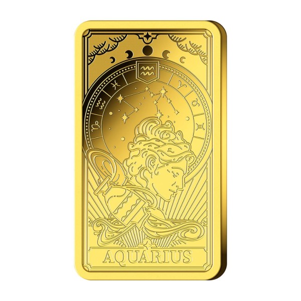 Goldbarren Sternzeichen "Wassermann"