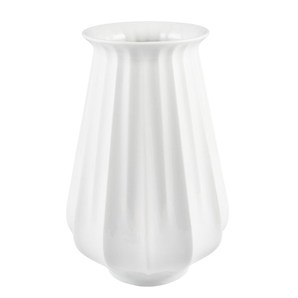 Lampionvase, mittel, Weiß, H 24 cm