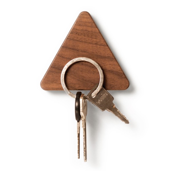 Magnet-Schlüsselhalter Holz Schusselpunkt Dreieck - 90mm