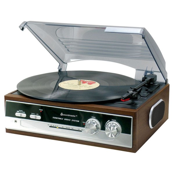 Nostalgie Plattenspieler mit UKW und Stereoradio