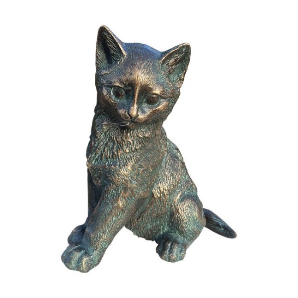 Gartenskulptur Junges Kätzchen Bronze