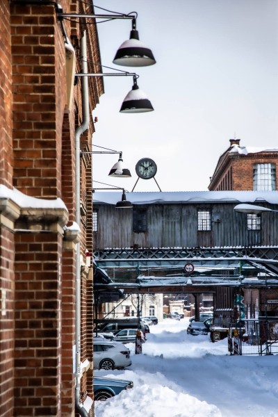 Wandbild Leipzig - Blick auf die Baumwollspinnerei im Winterchaos (Motiv PZ08)