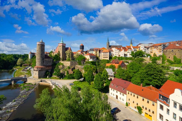 Wandbild Bautzen - Blick von der Friedensbrücke (Motiv DMBZ35)