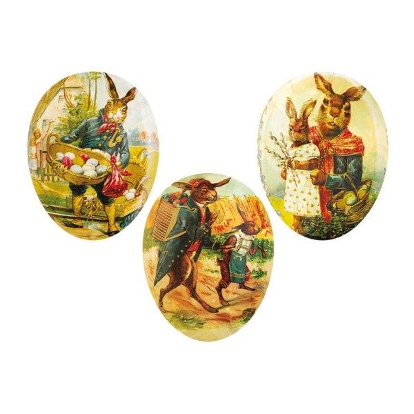 Nestler Ostereier 3er-Set "Landidylle", füllbar