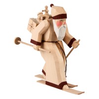 Weihnachtsmann mit Ski - natur Weihnachtsmann mit Ski - natur