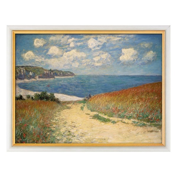 Claude Monet: Strandweg zwischen Weizenfeldern nach Pourville