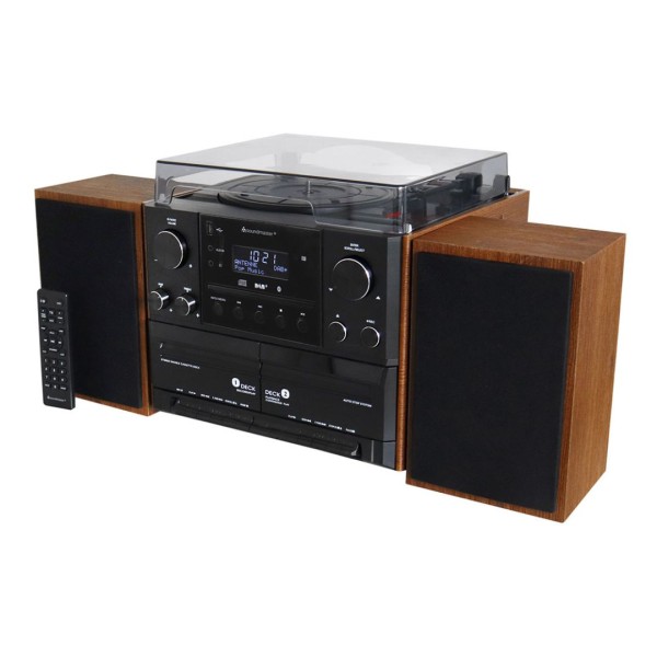 Stereo-Musikcenter mit Radio, Plattenspieler, Kassette & USB