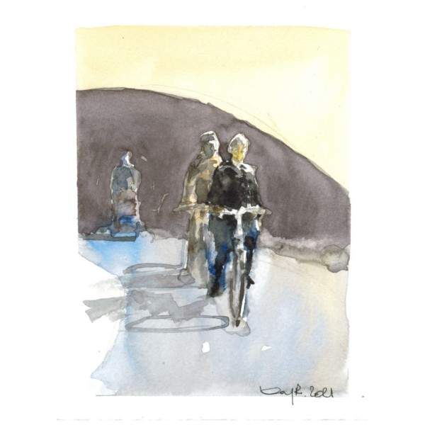 Marc-M.J. Wolff-Rosenkranz Aquarell - Elberadweg
