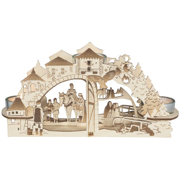 Leuchter Drei Haselnüsse-SE 2025, farbig