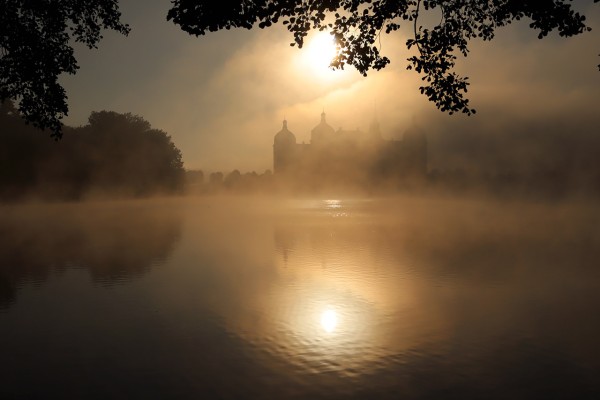 Wandbild Moritzburg - Schloss Moritzburg im Nebel (Motiv CS36)