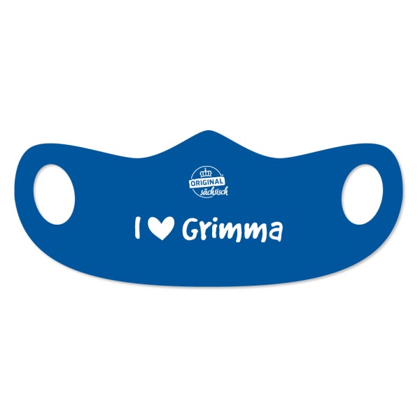  DDV Lokal - Original Sächsisch - Mund- und Nasenmaske -  I love Grimma