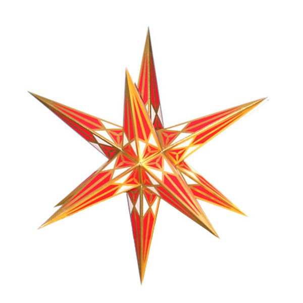 Hartensteiner Weihnachtsstern - rot-gold