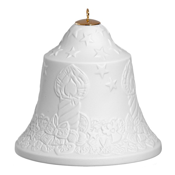 Meissen - Baumschmuck Glocke mit Relief - Adventskranz