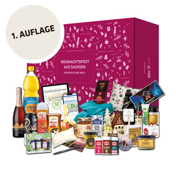 Weihnachtspost aus Sachsen - Sachsenpaket Weihnachtsedition 2025