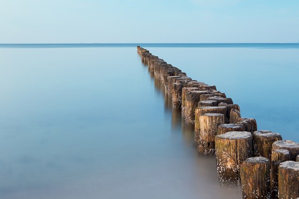 Wandbild Ostsee - Buhnen im Winter (Motiv DMOS06)