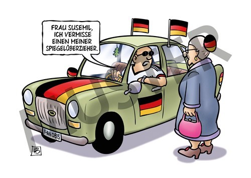 Postkarte Spiegelüberzieher