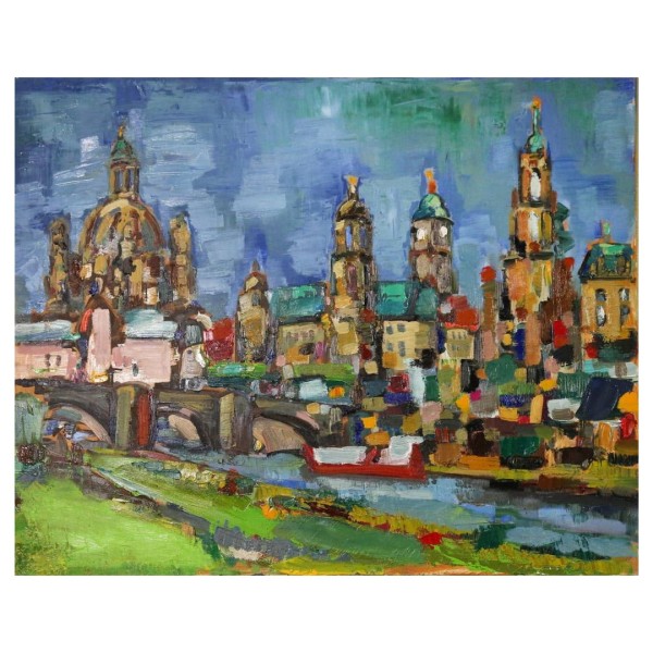 Olaf Amberg - Dresdenansicht - Originalgemälde