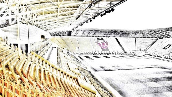 Carsten Linke Kunstdruck - Tribüne (Motiv B12)