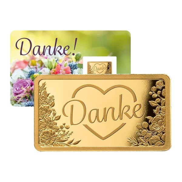 Goldbarren "Danke"