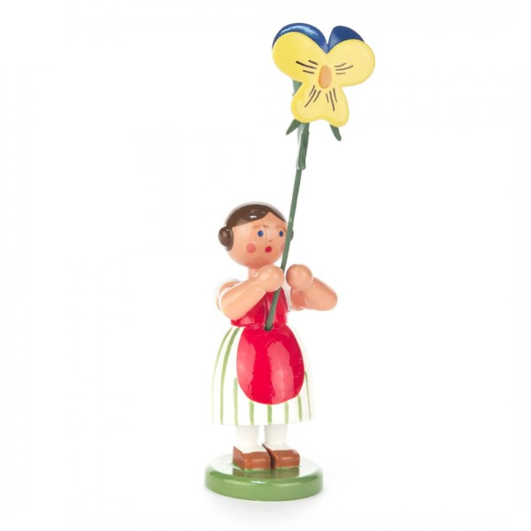 Blumenmädchen mit Stiefmütterchen