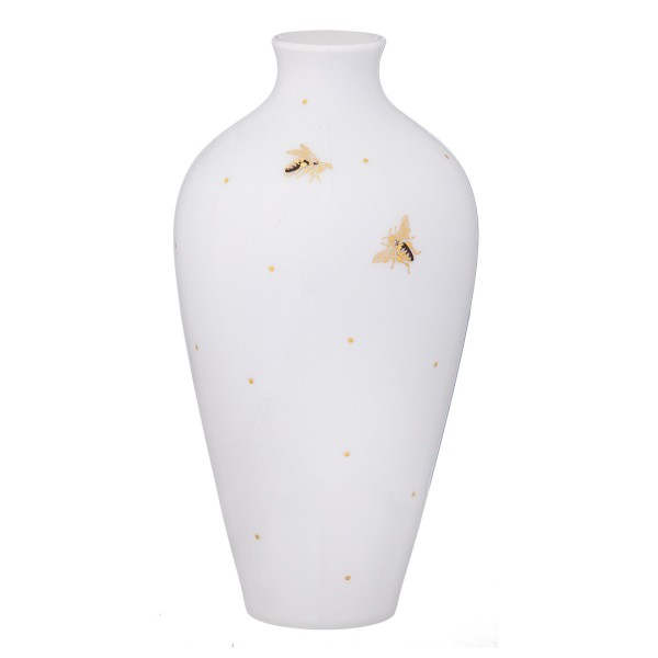 Meissen - Vase - Bienen mit Goldpunkten