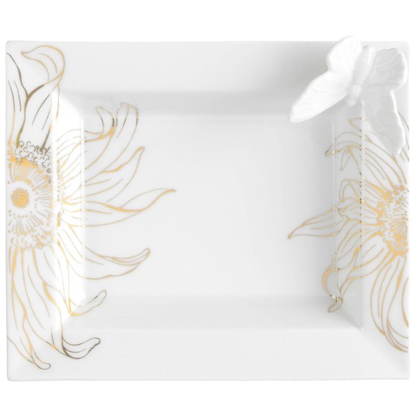 MEISSEN - Vide-Poche - Giant Bloom Gold - Butterfly Collection - 16 x 13,5 cm