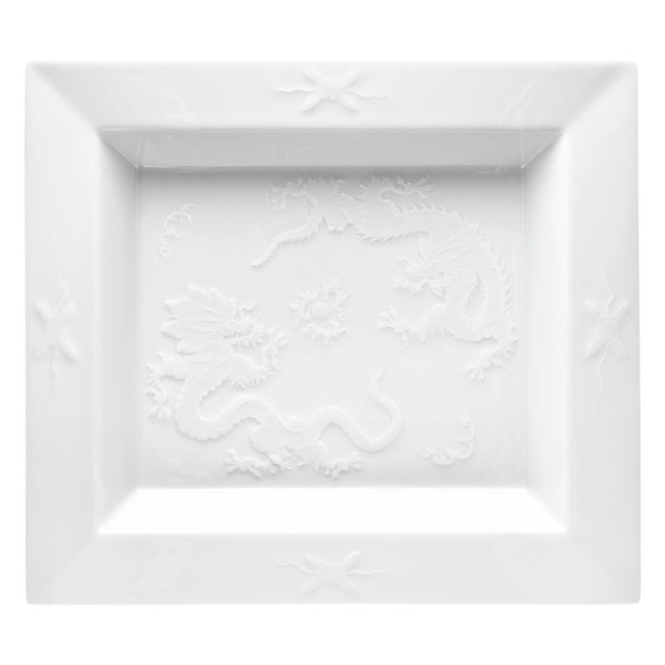 MEISSEN - Vide-Poche - Reliefdrachen - Weiß - 21 x 18,5 cm