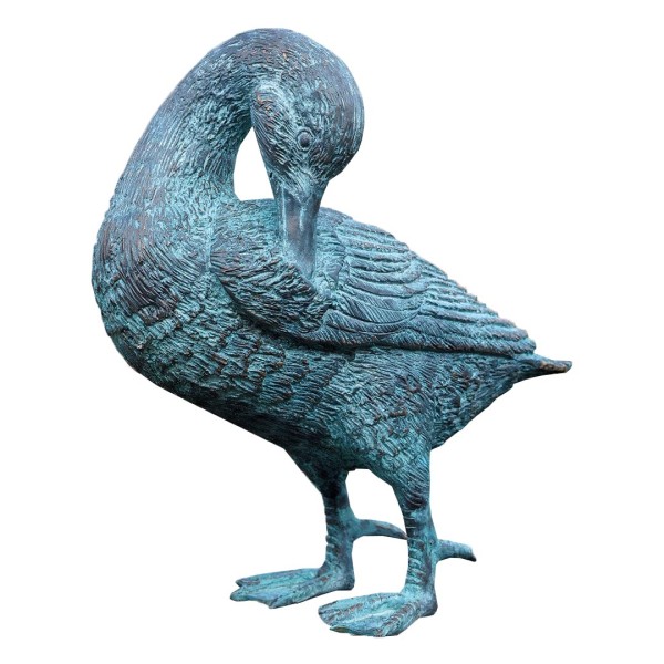 Gartenskulptur Ente Bronze